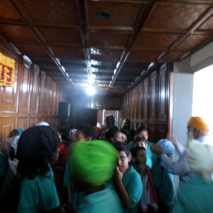 At the Sikh temple,Gurudwara.